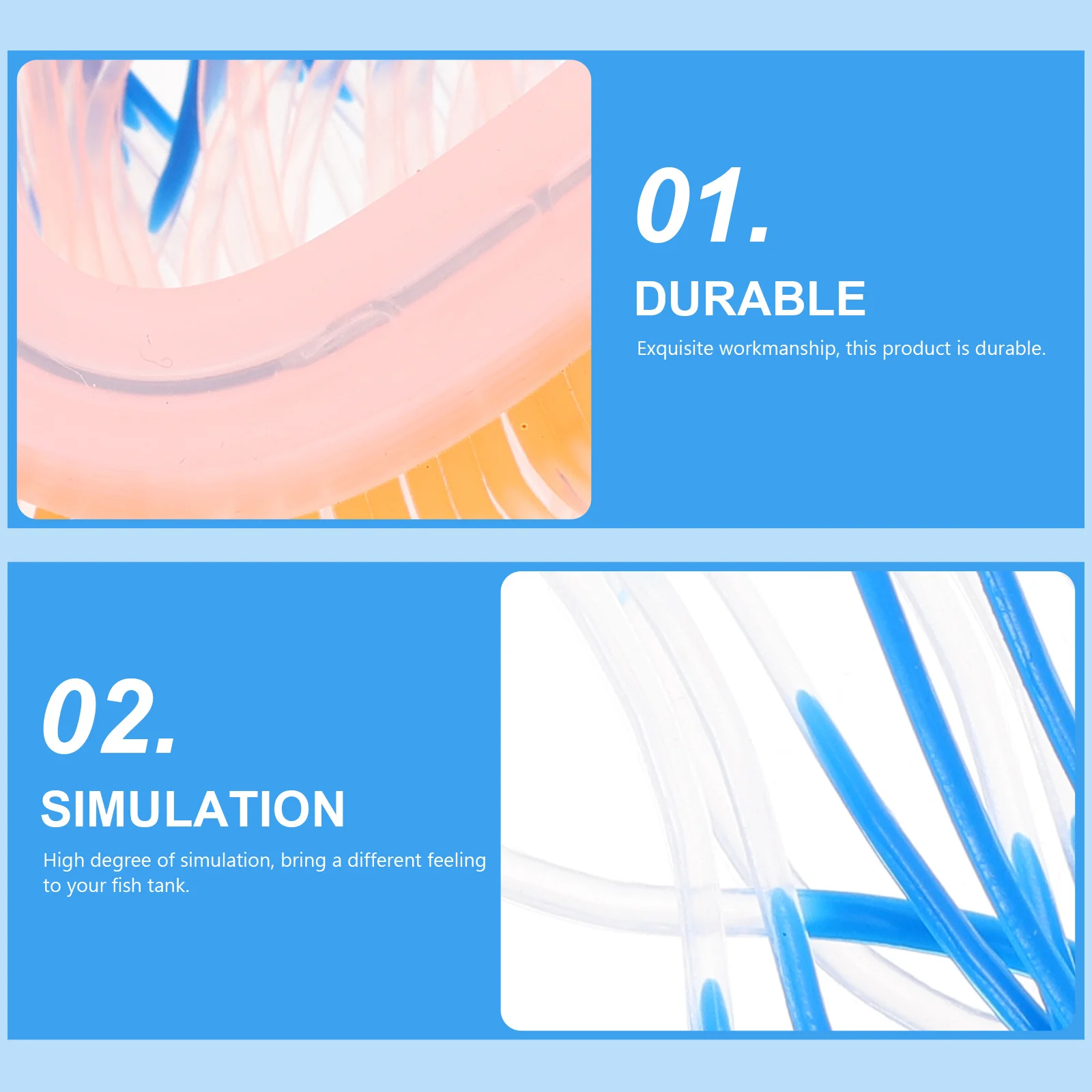 

Fish Tank Sea Anemone Silicone Artificial Decor Lifelike Aquarium Ornament Underwater Sea Anemone Sculpture Landscape Decoration