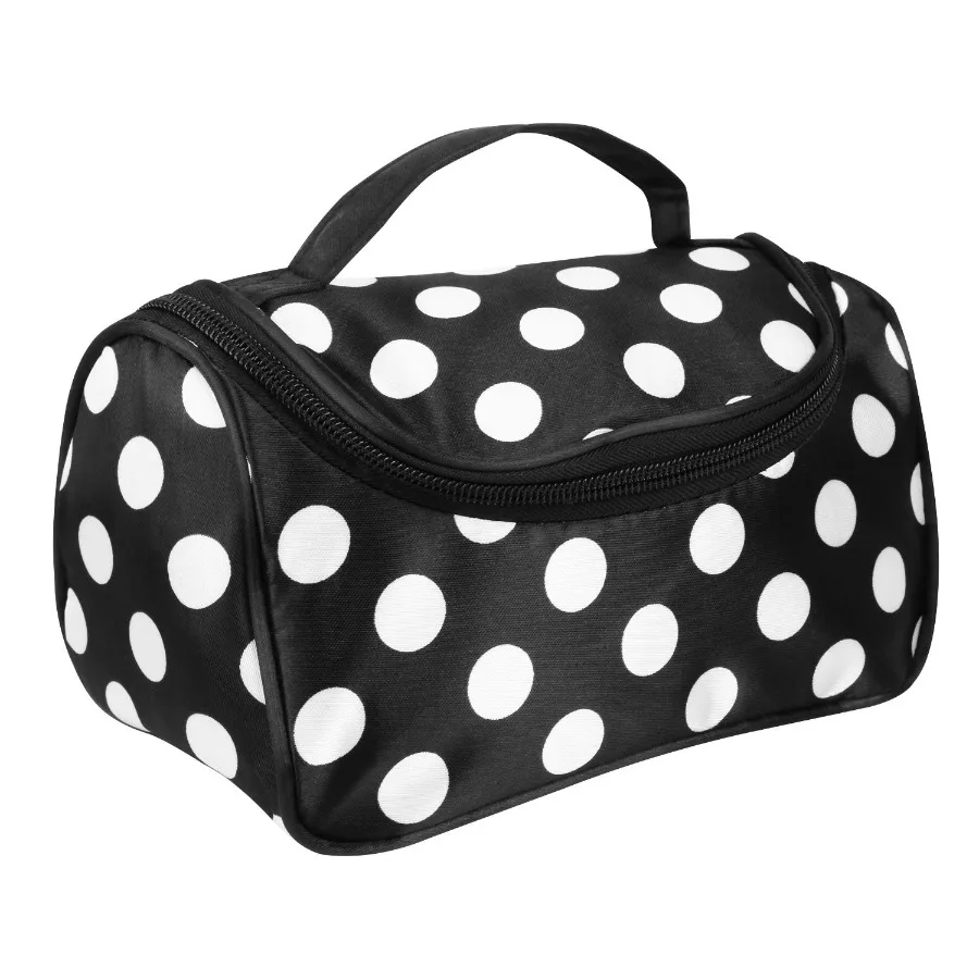 

Travel Makeup Bag Portable Cosmetic Organizer with Cosmetic Mirror Waterproof Toiletry Wash Bag for Women