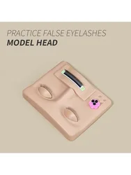 1pc Silicone Practice Eyelashes Extension Training Mannequin Head Training False Lashes Grafting Model