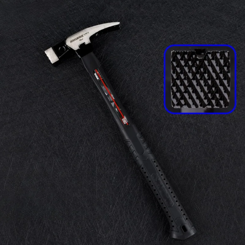 

High-carbon Steel Claw Hammer Multifunctional Magnetic Nail Pulling Carpenter Hammer Household One-piece Forging Hand Tools