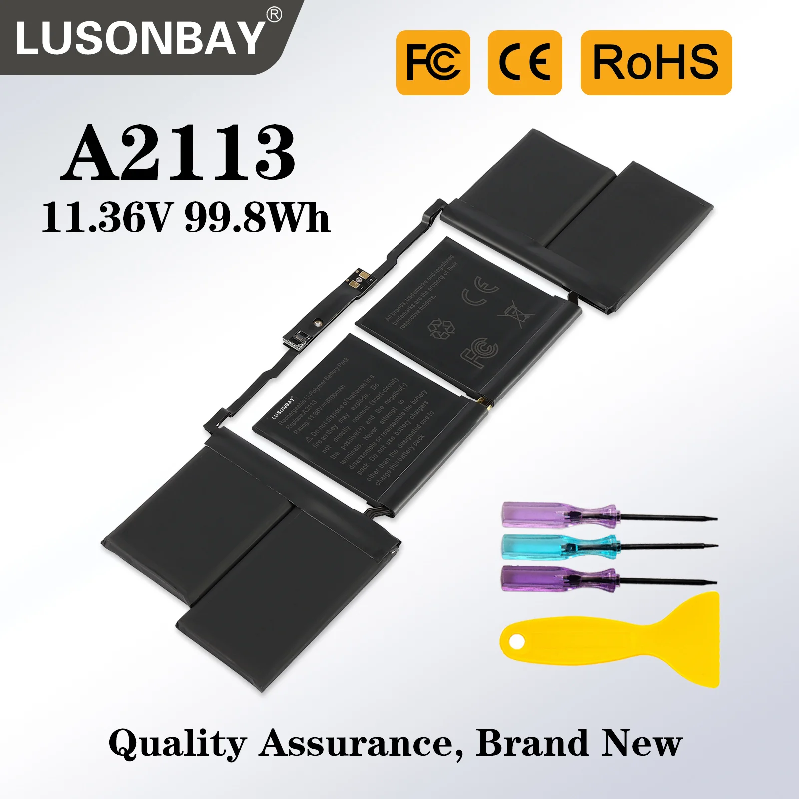 LUSONBAY 99.8WH A2113 Battery For Apple Macbook Pro 16'' A2141 2019 EMC 3347 MVVJ2 MVVL2 MVVM2 610-00533 MVVJ2xx/A MVVK2xx/A