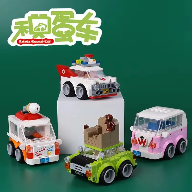 

Decool Super Racing Pull Back Car Building Blocks T2 Ghostbusters Bus Speed Champion Racers Bricks Toys For Boy Children Gifts