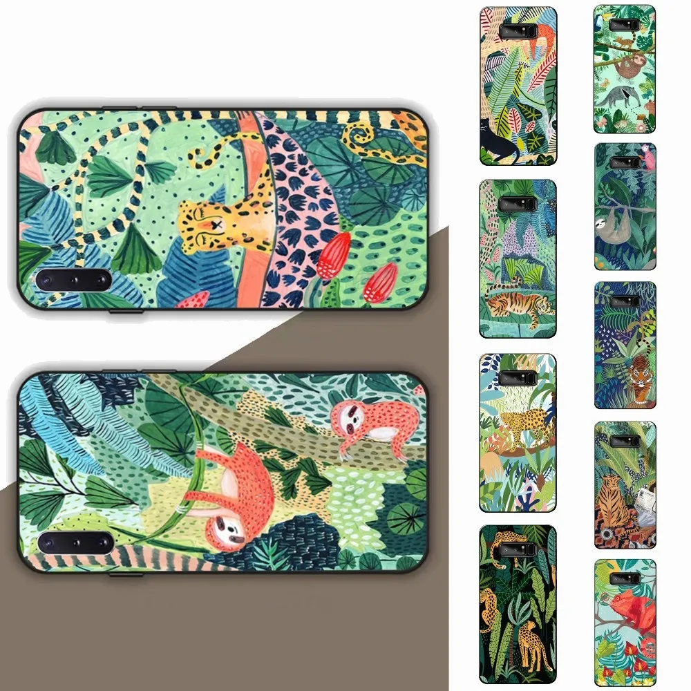 Cute Cartoon Anime Sloth Leopard Phone Case For Samsung Note 8 9 10 20 Pro Plus Lite M 10 11 20 30 21 31 51 A 21 22 42 02 03