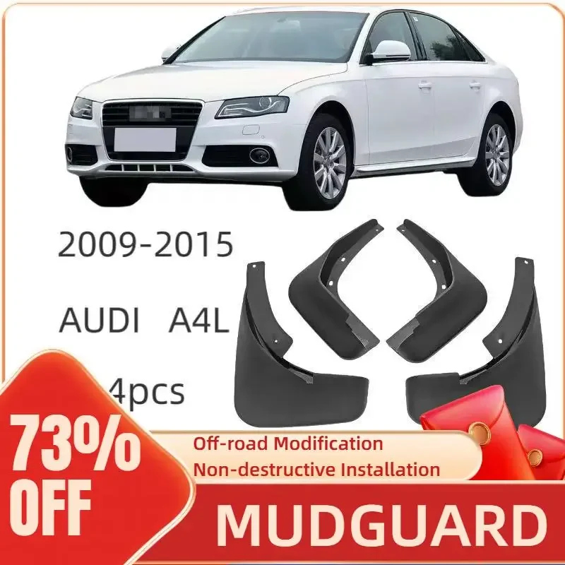 Mud Flaps For Audi A4L 2009-2015 Car Mudflaps Splash Mud Flaps Front Rear Wheel Fender Flare Auto Accessories