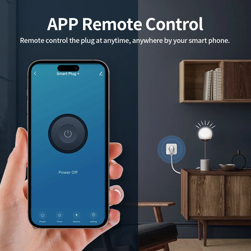 TNCE Tuya Wifi/Zigbee Smart Socket EU Plug 16/20A Power Monitor Remote Control Smart Life APP Remote Control Alexa Google home