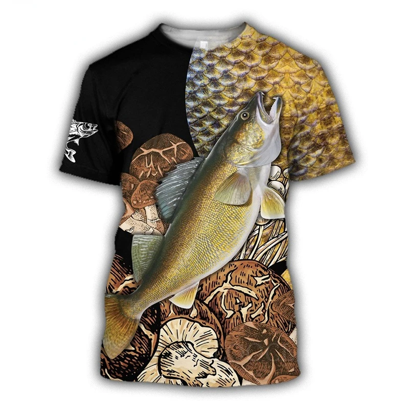 

Summer 3D Printing Crappie T-shirts Men's Women's Harajuku Clothes Oversized Fashion Casual Breathable Polyester T-shirts