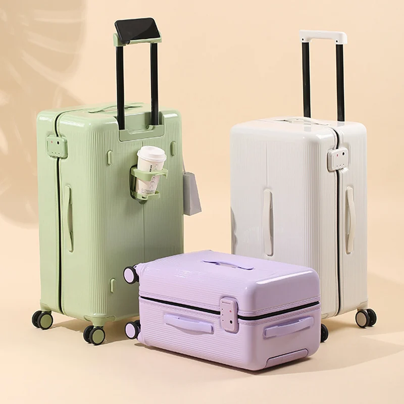 حقيبة ذات سعة كبيرة 20/24/26 بوصة ABS/PC تحمل الأمتعة مع طبقة مزدوجة مقاومة للانفجار وسحاب تخزين عميق للسفر