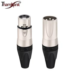 1pc 3Pins XLR Connector Audio Plug Microphone Plug Speaker Connector Male & Female 6 Colour Mic Connector