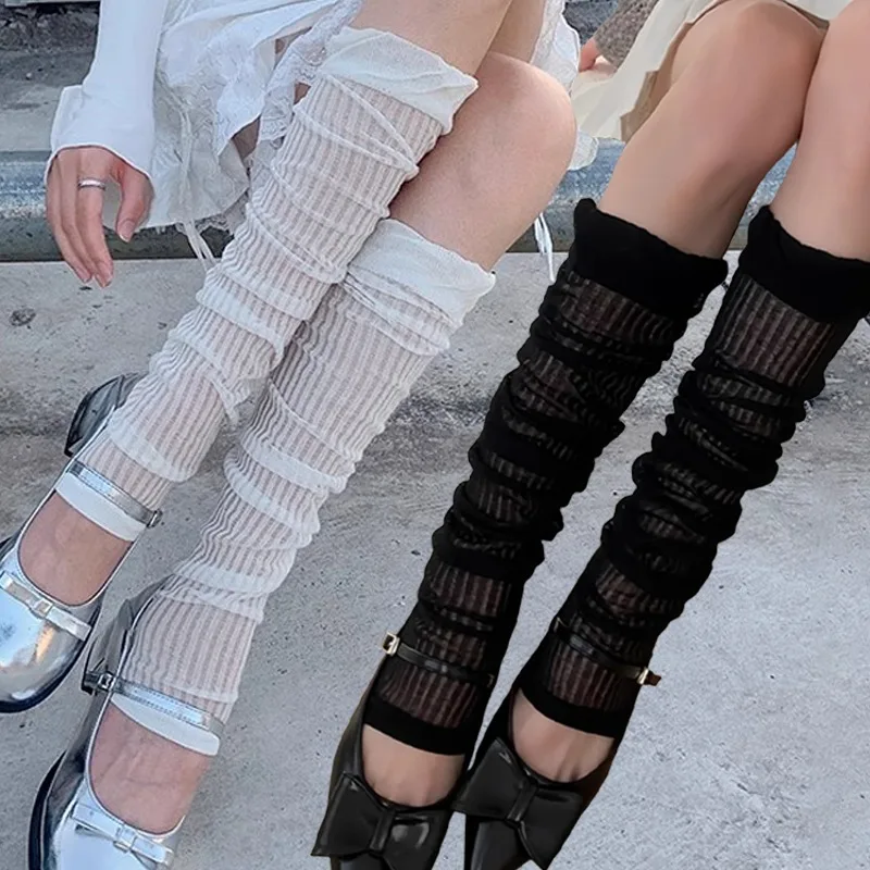 

Kawaii Y2K Гольфы с оборками для девочек для женщин и девочек Sweet JK Lolita Ballet Style Длинные чулки Модные гетры на руку