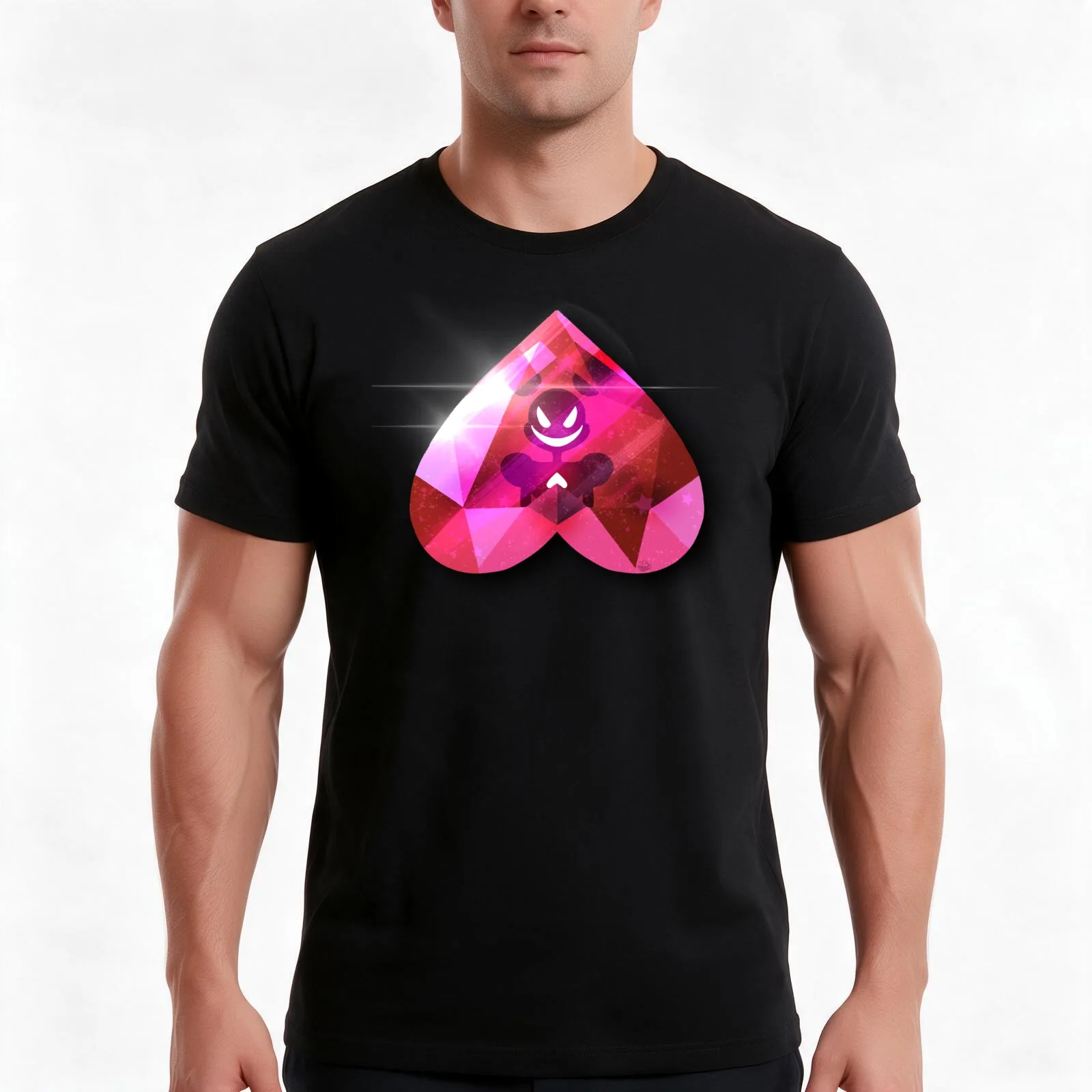 Spinel Gem Corrupt Version T-Shirt Summer Casual Cotton Tee Oversized Streetwear Tops Vintage Graphic Print Unisex Men Women