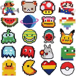 New Pokemon ball Iron On Patch mosaic Love Mushroom Frog Sewing On Patches Embroidered Clothes Garment Apparel Punk