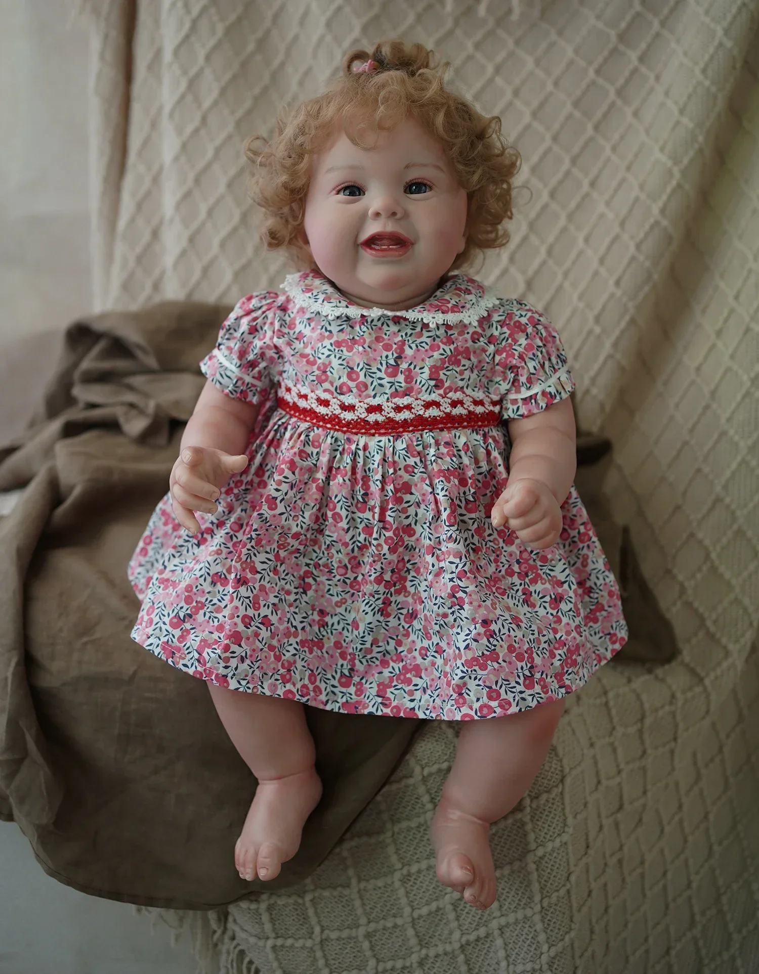 60CM Completed Doll As In Picture Reborn Doll Maddie Toddler Girl Hand Paint Doll With Genesis Paint High Quality 3D Skin