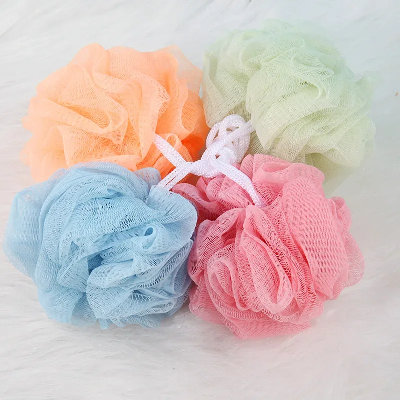 Sponge Flower Bath Ball Body Cleaning Shower Brush Nylon Scrubber Mesh Color Randomly Sent Multi-foam Hangable 20g Bath Brushes