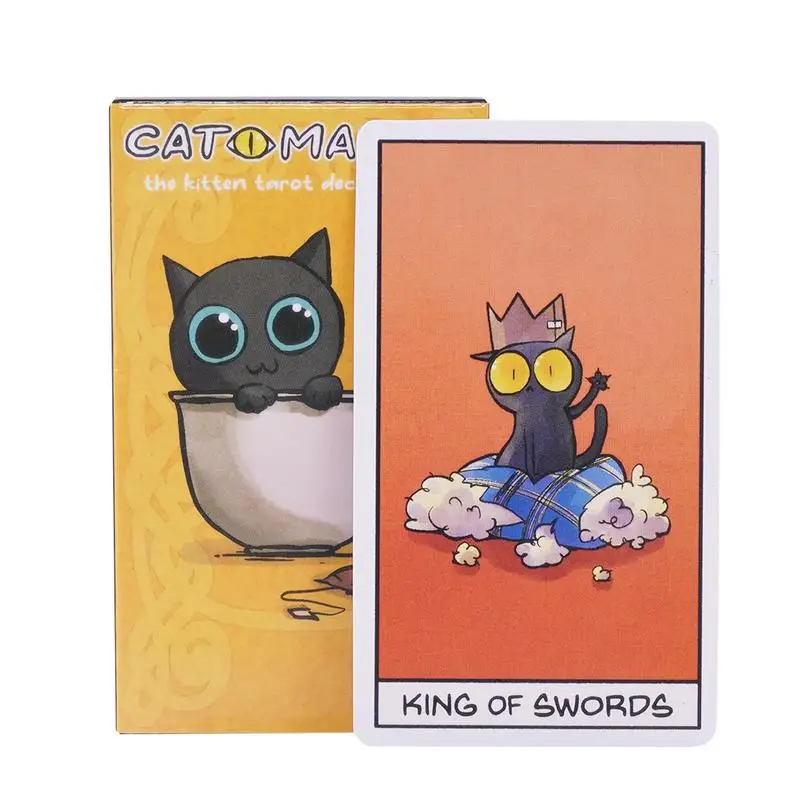 

Cat Mancy The Kitten Tarot Cards 78 Cards Tarot Deck Divination Fate Tarot Oracle Cards Party Entertainment Board Game