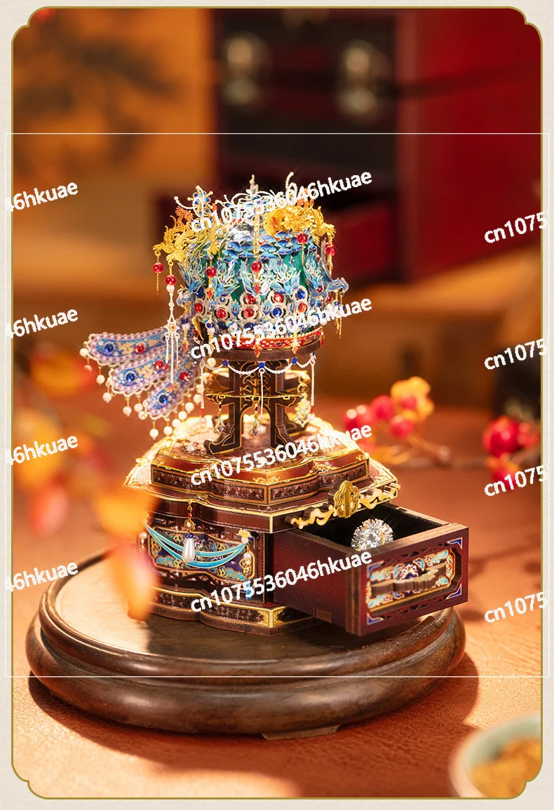 Queen Phoenix Crown Kowloon Nine Phoenix Patchwork Mini Jewelry Box Handmade Creative Gift DIY