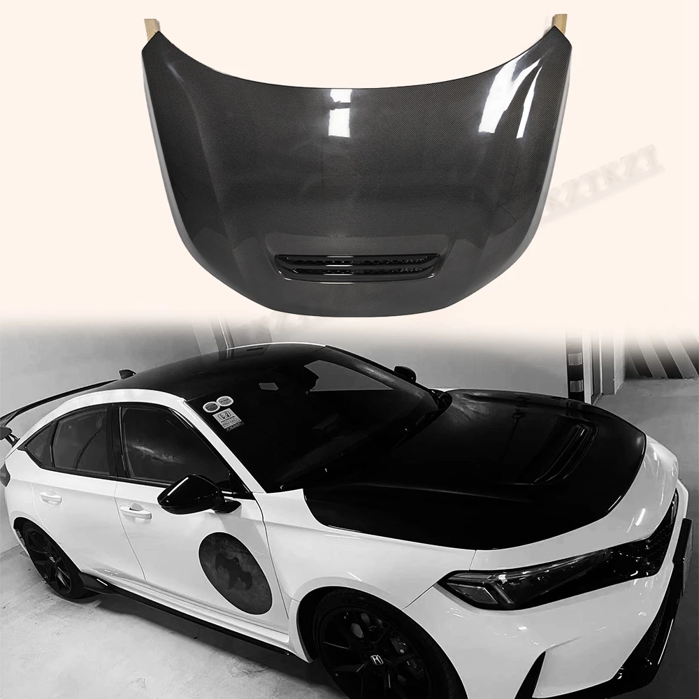 For Honda Civic 11th 2022-2024 FE1 FL1 V1 Carbon Fiber Hood Bonnet