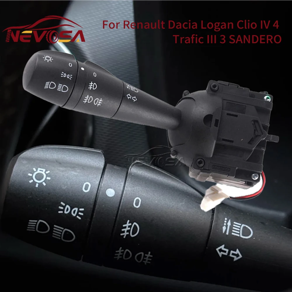 Car Indicator Turn Signal Switch Head Light Stalk Steering Wiper Switch For Renault Dacia LOGAN TRAFIC 8201167981 255405005R