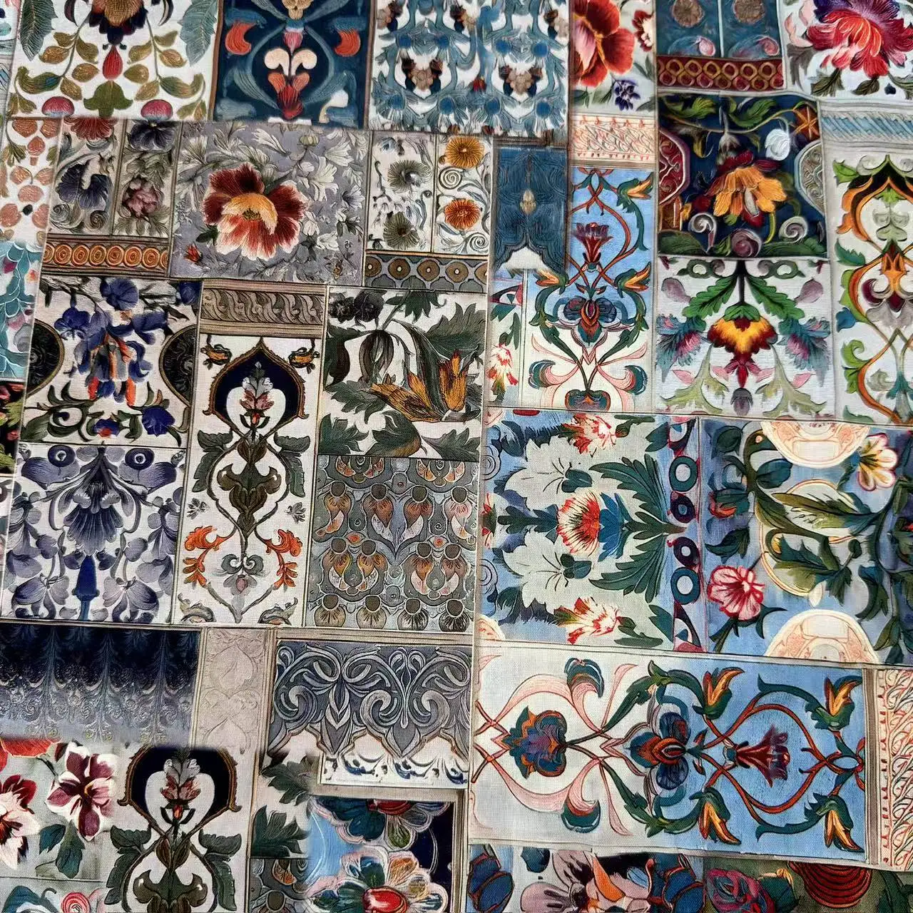 

Ткань из чистого хлопка в этническом стиле ретро, гладкое плетение, цена за метр, ширина 11 метров, для рукоделия и пошива одежды