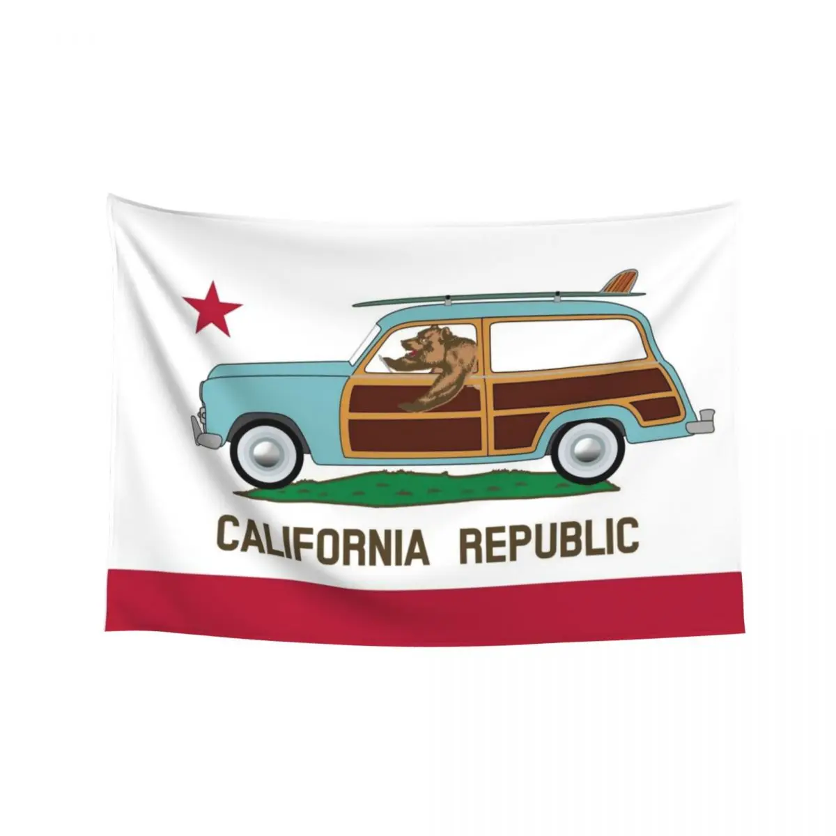 

California State Woodie Flag Tapestry Wall Decor Home Decor Accessories Room Design Tapestry