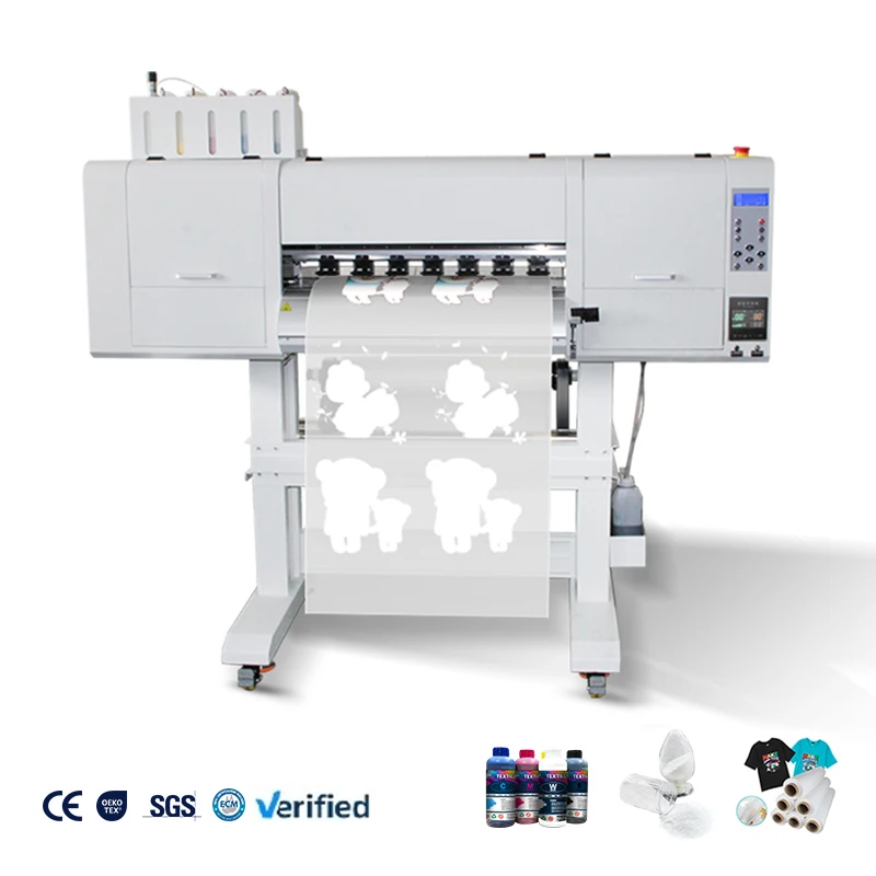 60cm DTF Printer With Epson I3200 Head | Direct To Film Heat Transfer Machine With Auto Powder Shaker & Dryer For Garments