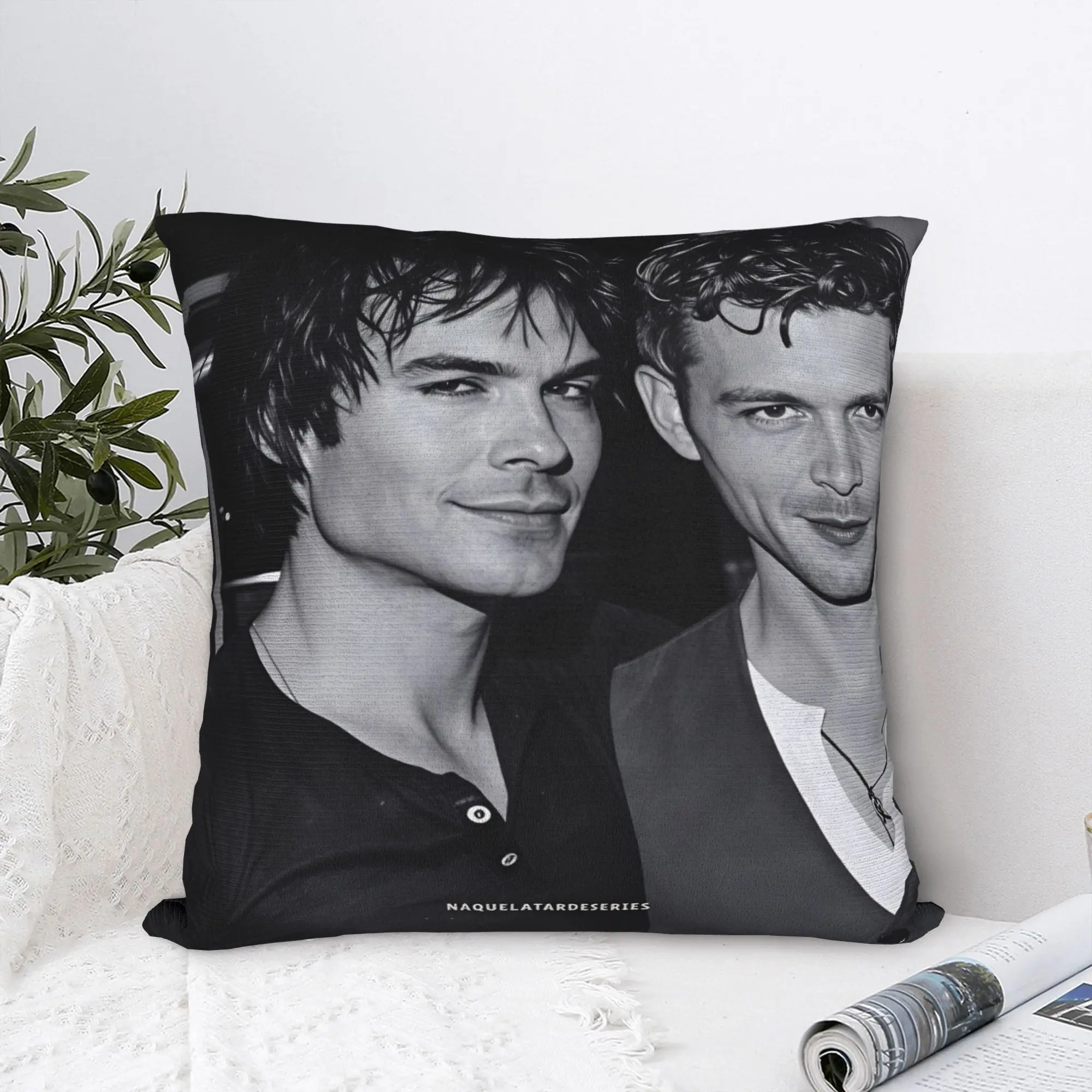 Vampire Diaries Damon Klaus  Pillowcases  Vintage Pillow Case For Sofa Home Decoration Design Pillow Cover