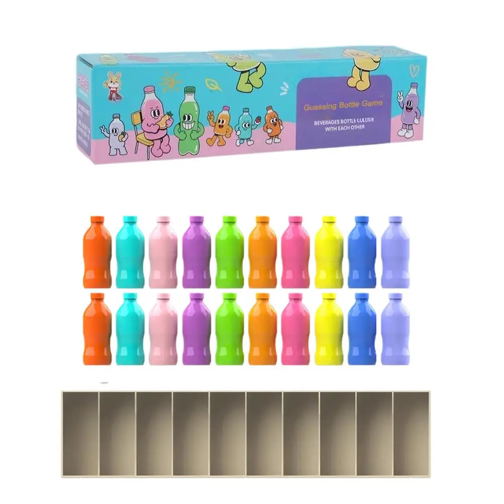 Zabawne napoje dla dzieci, zabawki dopasowujące kolory, gra edukacyjna dla najmłodszych, trening pamięci i zgadywania, interaktywna gra planszowa, puzzle, prezent na Boże Narodzenie.