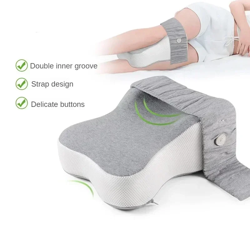 Orthopedic Slow Rebound Memory Cotton Clamp Leg Pillow Maternity Foot Pillow Strap Adjustable Side Sleeping Knee Leg Pillow New