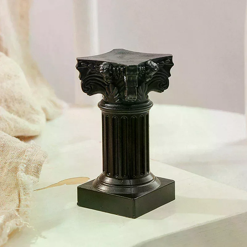 Roman Pillar Greek Column Statue Pedestal Candlestick Stand Figurine Sculpture Indoor Home Dinning Room  Decor
