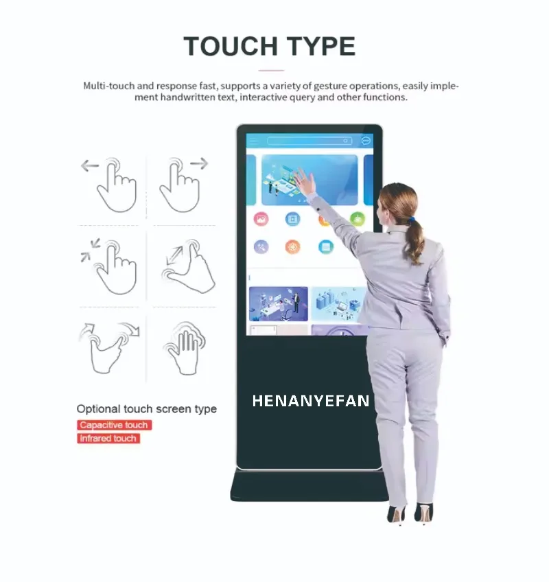 High Definition Indoor Vertical LED Display Screen Digital Stand Advertising Display with High Visibility LCD Technology