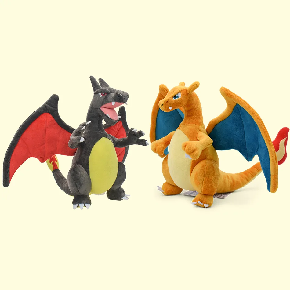 uu New HOT  Pokémon Plush - Yellow Charizard (Two Horns) and Black Darkrai (Heterochromia) Plush Figures