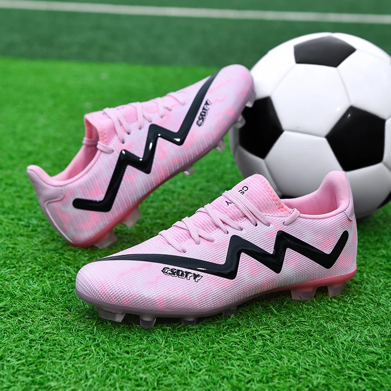 

Высококачественные модные фиолетовые мужские футбольные кроссовки, размер 35-45, профессиональные футбольные бутсы для мужчин и женщин, кроссовки для футзала FG