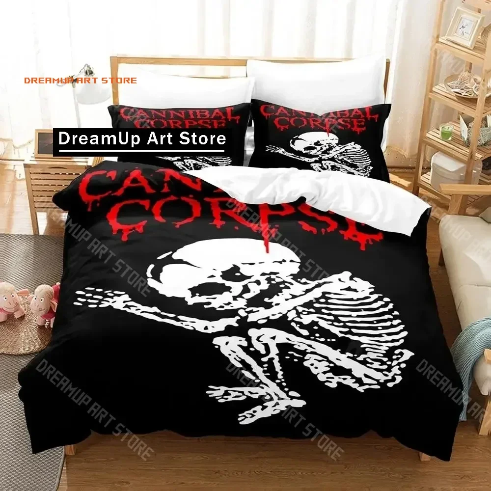 2026 3D Print CANNIBAL CORPSE Bedding Set Single Twin Full Queen King Size Aldult Kid Bedroom Duvetcover Set Skeleton Bed Sheet