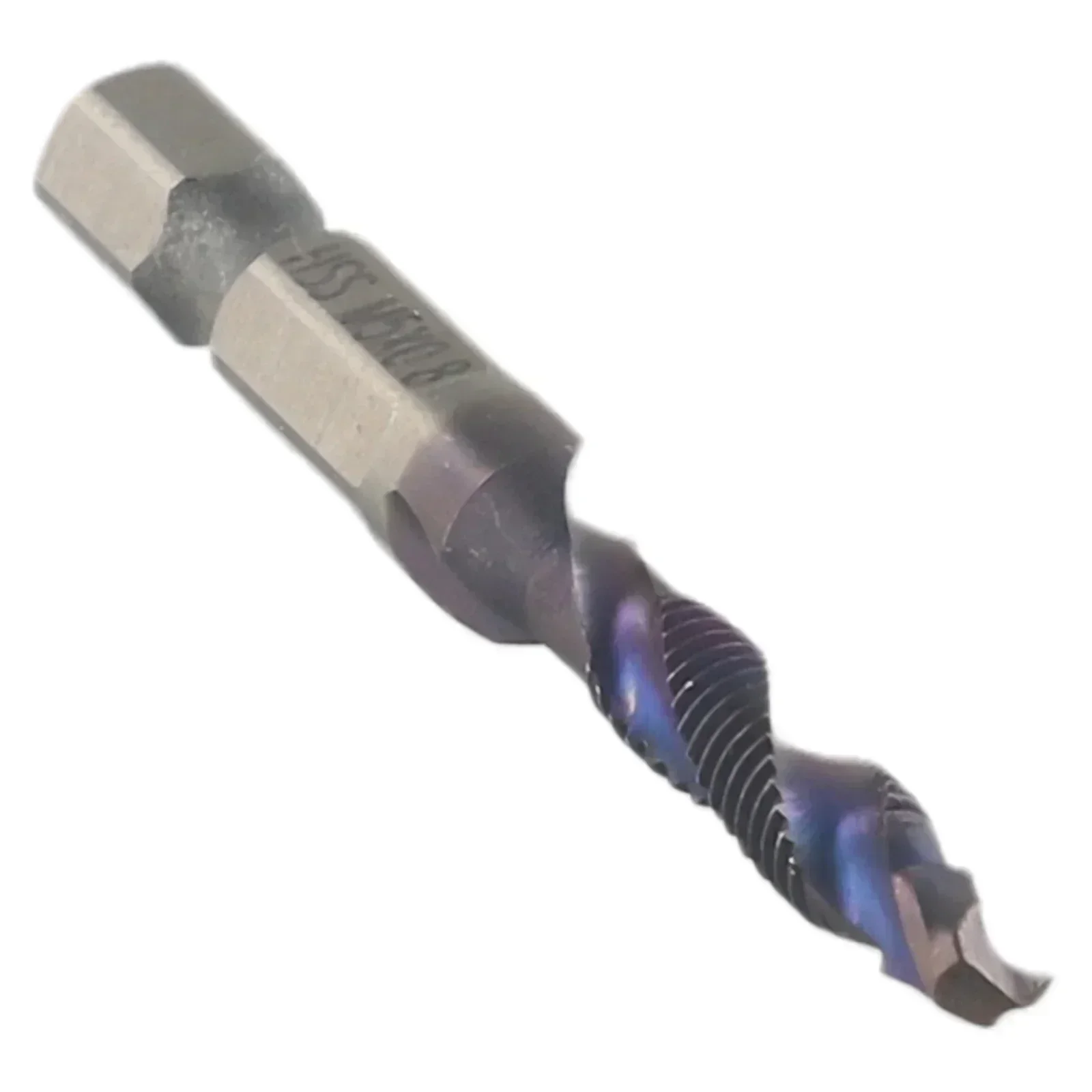 1pc HSS 2-in-1 Drill &Tap Bit 4 M5 M6 M8 M10 Metric Tap Drill Bits 1/4 Inch Hex Shank Spiral Flute Hand Tapping Tools