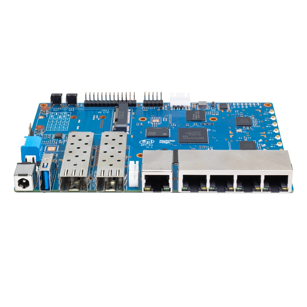 Imagem -06 - Banana Pi-placa-mãe do Processador Quad Core Bpi-r3 Mediatek Mt7986 2g Ddr4 8g Emmc Flash Openwrt Open Source Smart Router Board