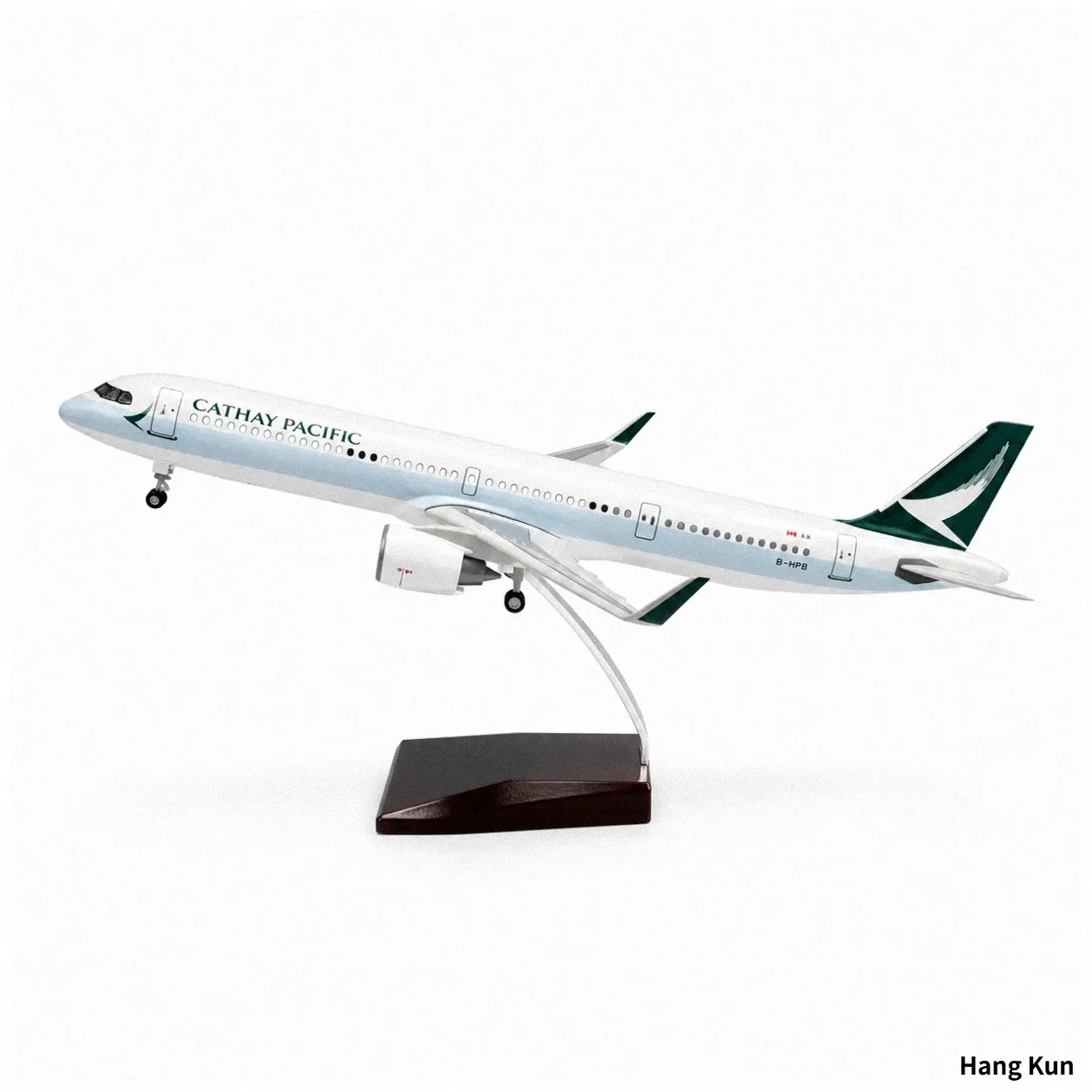 1:100 Scale Airline Cathay Pacific A321 Plane Model 47 cm with Landing Gear and Stand Die-Cast Resin Commemorative Gift