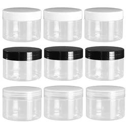 20Pcs 120ml Transparent PET Jar Empty Storage Jars For Candy Cookies Dried Fruit Food Cosmetic Containers Face Cream Sample Pot