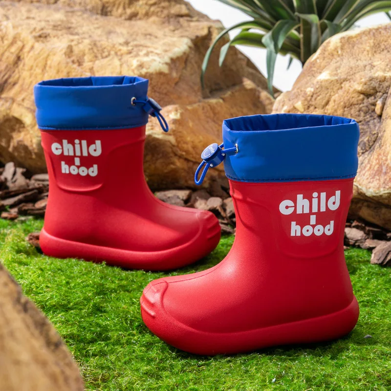 New Kids Rain Shoes Girls Water Shoe Anti Slip Boy EVA Rain Boots Waterproof Children Shoe High Tube Girl Shoes H142-26
