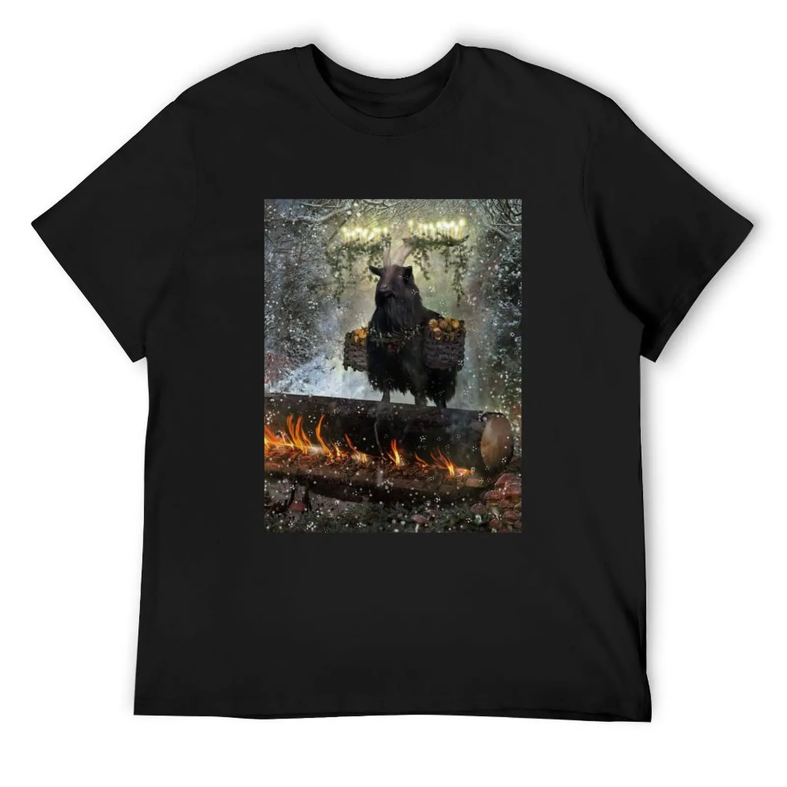 

Goaty McGoaterson the Yule Goat T-Shirt graphics quick-drying men clothes