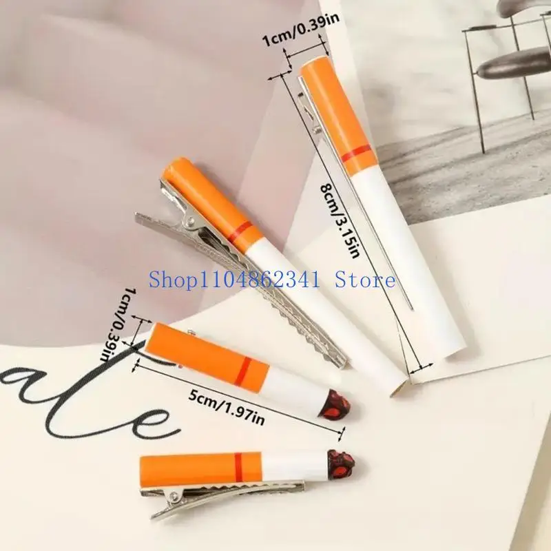 5asd Pack of 2 Realistic Cigarettes Shaped Hair Clip Funny Party Hairstyle Accessories for Adults