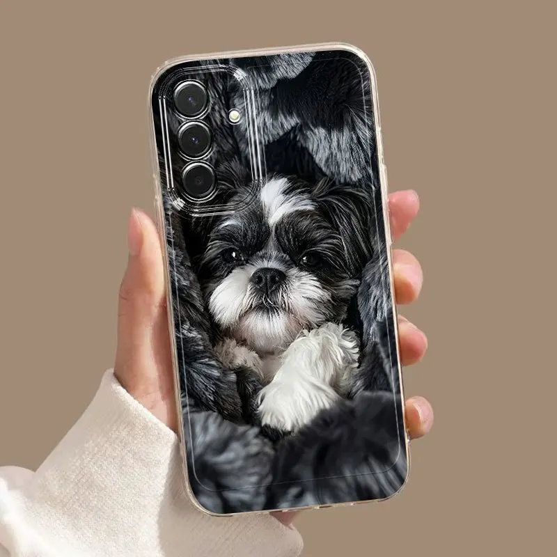 

Fluffy Gray Puppy Phone Case for Samsung GalaxyA16 5G A25 A26 A36 A37 A52 A53 A54 A55 A56 S21 Ultra S22 Plus S23 S24 S25 S26