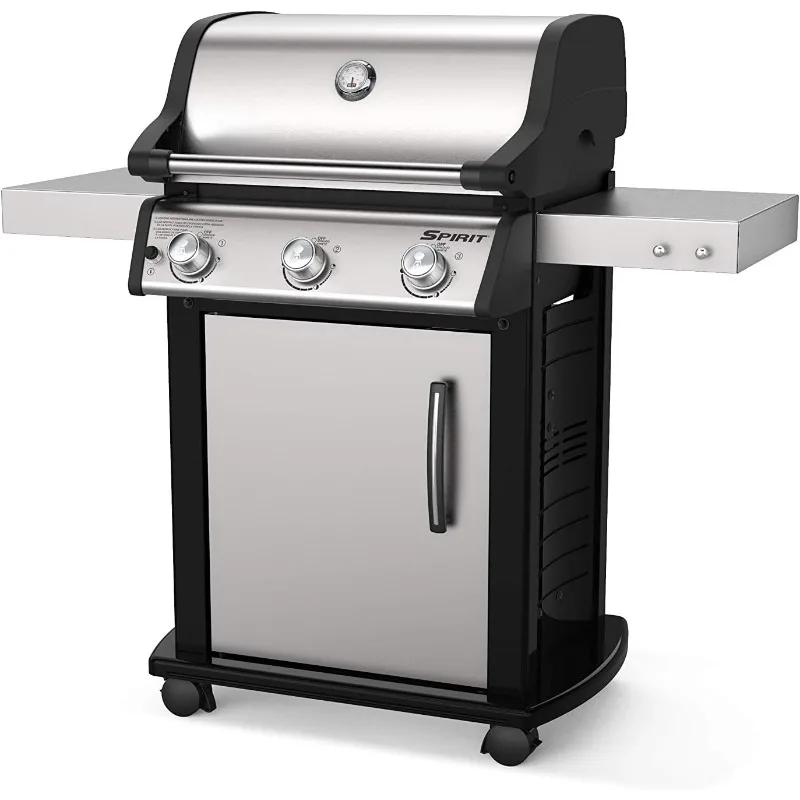 Spirit S-315 Liquid Propane Gas Grill, Stainless Steel