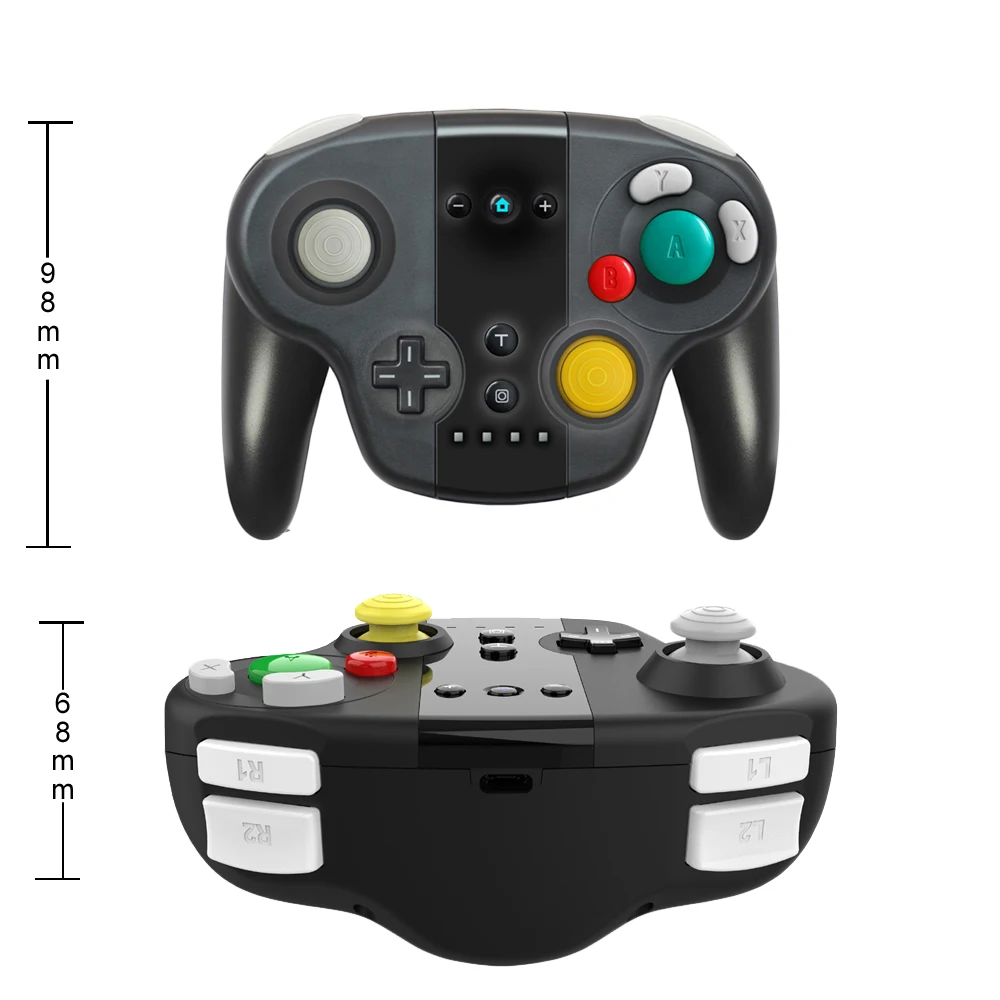 وحدة تحكم لاسلكية غمبد لنينتندو سويتش برو PC تصميم جيروسكوبي مدمج قبضة محمولة اهتزاز محرك مزدوج مع NFC