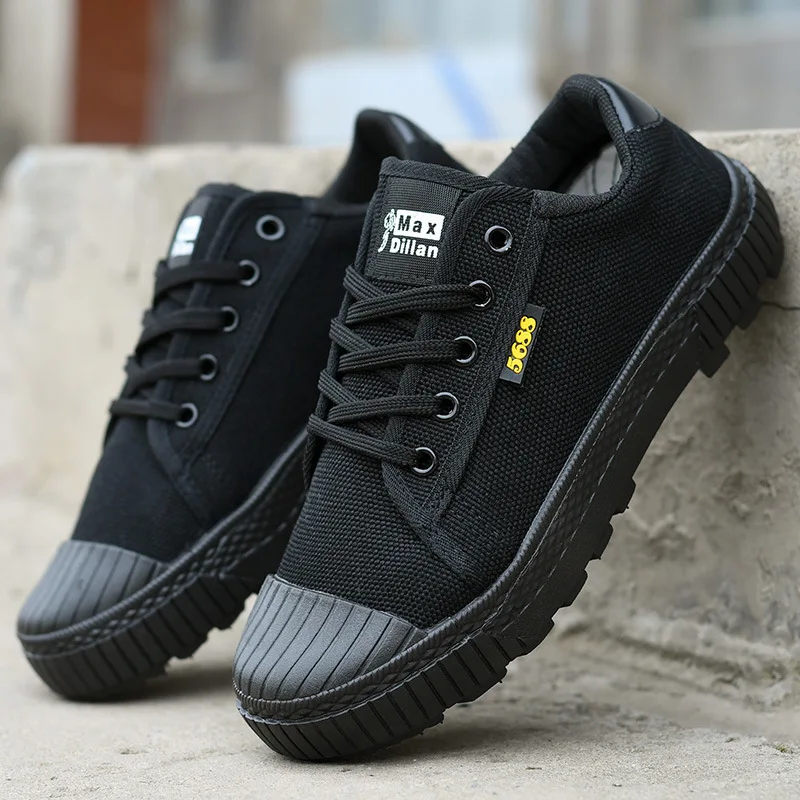 Men's Canvas Shoes Work Sneakers Lace-up Casual Shoes Walking Flat Cloth Shoe High Quality Outdoor Men Shoes Zapatos Para Hombre