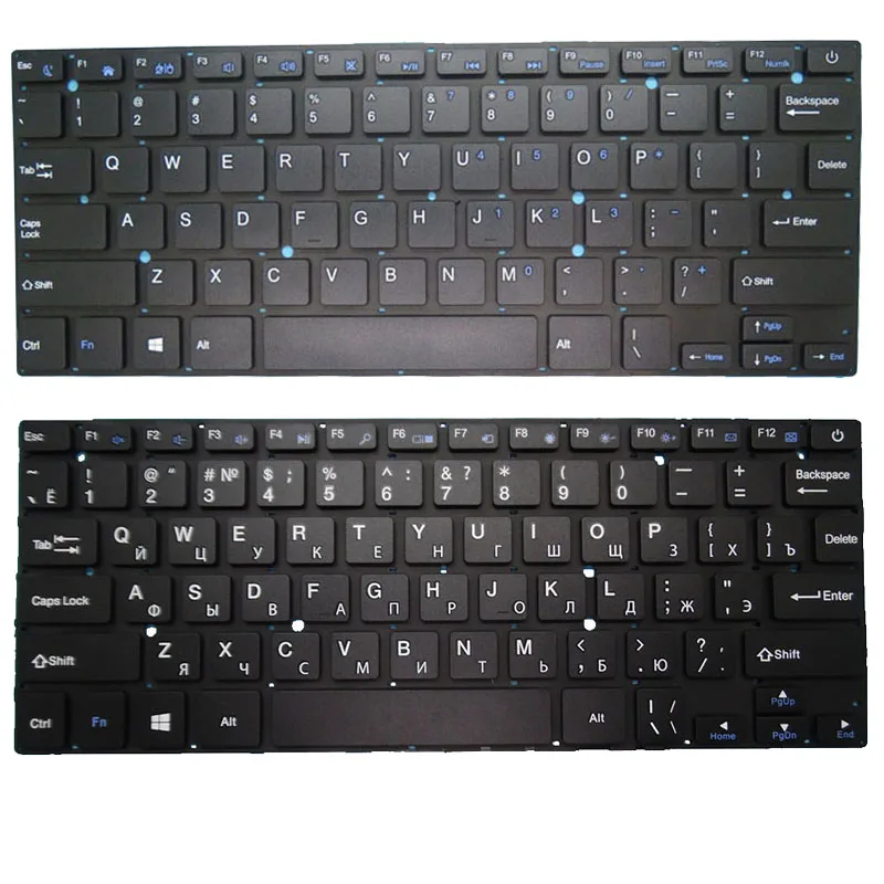 

Laptop Keyboard For DIGMA EVE 14 P416 ES4062EW Black without Frame United States US/Russian RU