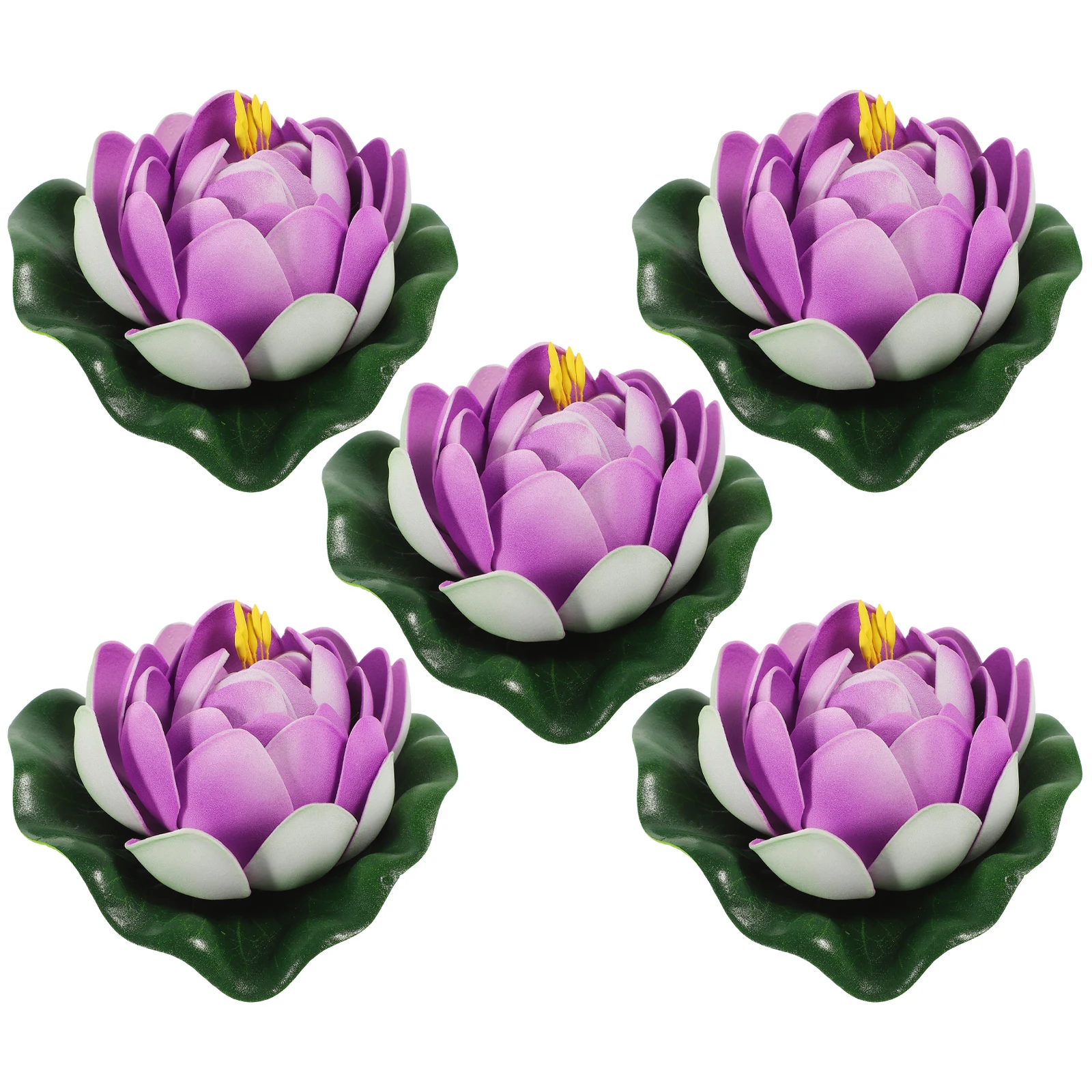 

5Pcs Fake Lotus Flowers for Pond Pool Decoration Floating Garden Decor Home Yard Patio Artificial Water Lilies Bright Exquisite
