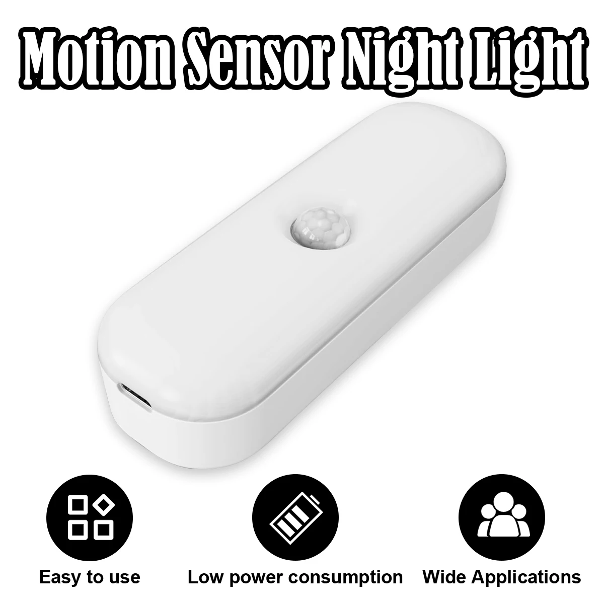 10cm Led Bedside Motion Sensor Night Lamp Warm-light Push Button Switch Wardrobe Recharge Intelligent Closet Light Cupboard Desk