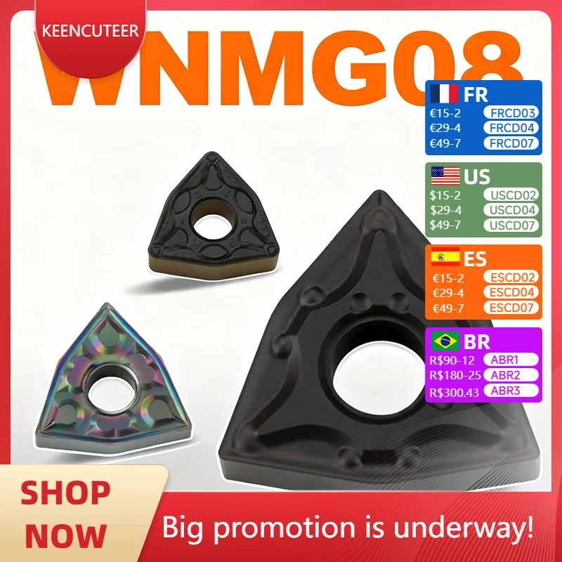 

WNMG08 MA/GF/PR/HQ/PM YZ6030 YZ5010 YZ5028 Carbide Insert for MWLNR External Turning Tool WNMG Blade for Steel Cutter CNC Lathe