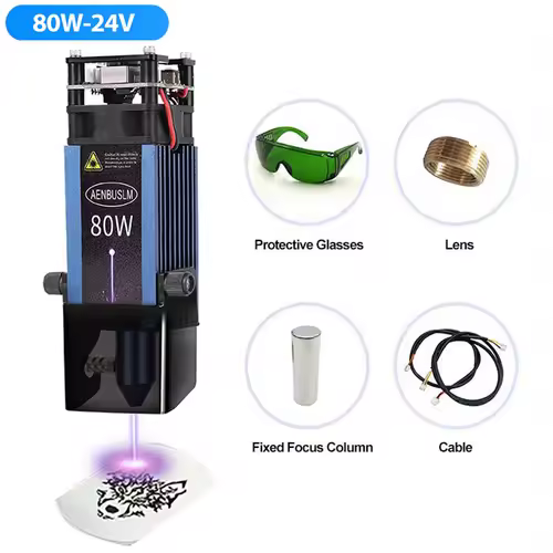 AENBUSLM 40W / 80W Laser Module 12V 24V 450nm Laser Engraving Head Woodworking Laser Engraver Cutting 3D Printer CNC Route Tools - Image 10