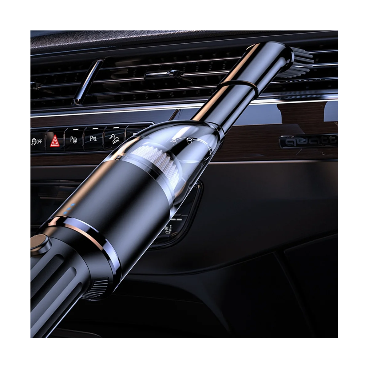 ワイヤレスハンドヘルド車用掃除機,デュアル掃除機,超吸引,自動,家庭,ペットの毛,クリーンブラック