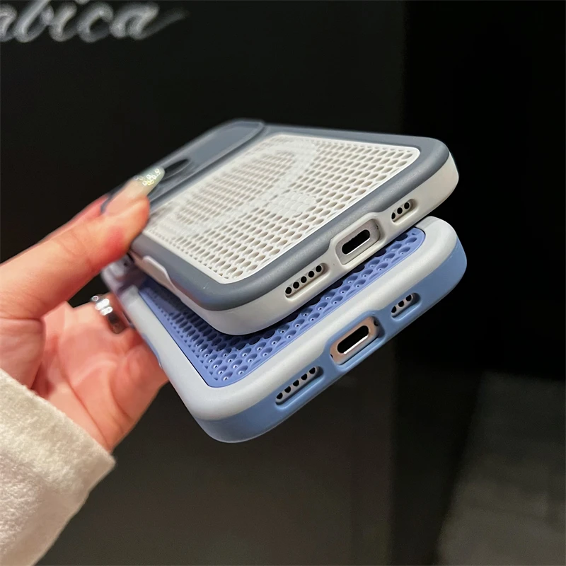 Hit Color Heat Dissipation Mesh For Magsafe Magnetic Case For iPhone 17 16 15 14 13 12 Pro Max Plus Breathable Big Window Cover view 6